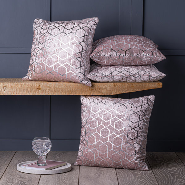 Canora Grey Sparkle Foiled Crushed 4 Piece Cushion Cover Set & Reviews